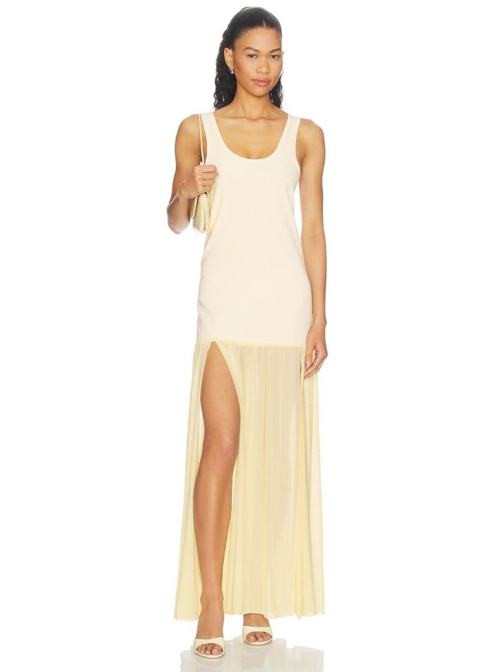 OW Collection x REVOLVE Lyanna Maxi Dress Butter Yellow Womens Size Small